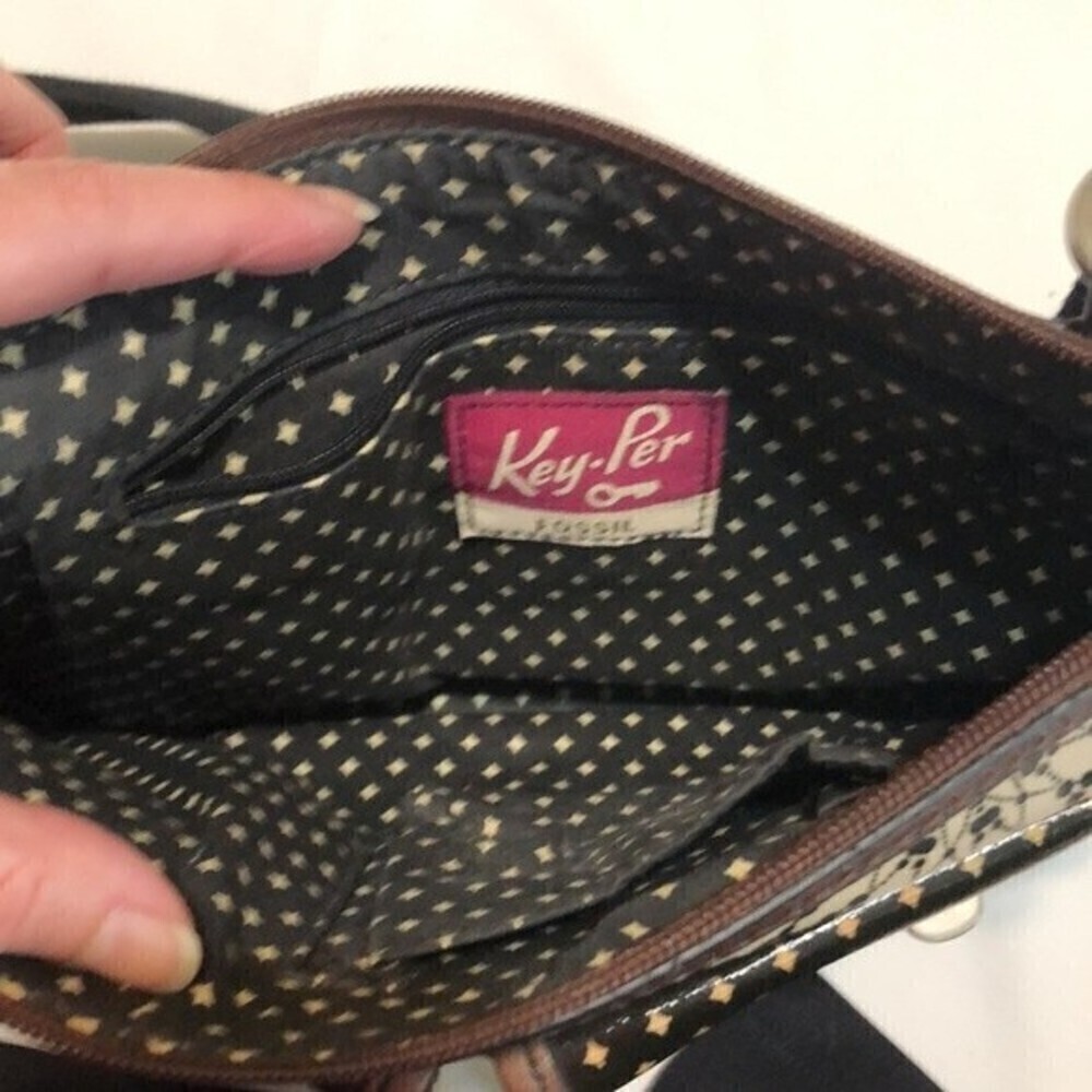 Fossil Key-Per Print Crossbody Shoulder Bag Boho Vibes - Picture 8 of 9